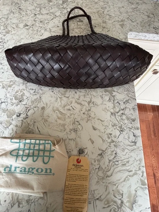 Dragon Diffusion Big Santa Croce Bag Dark Brown - Picture 3 of 11